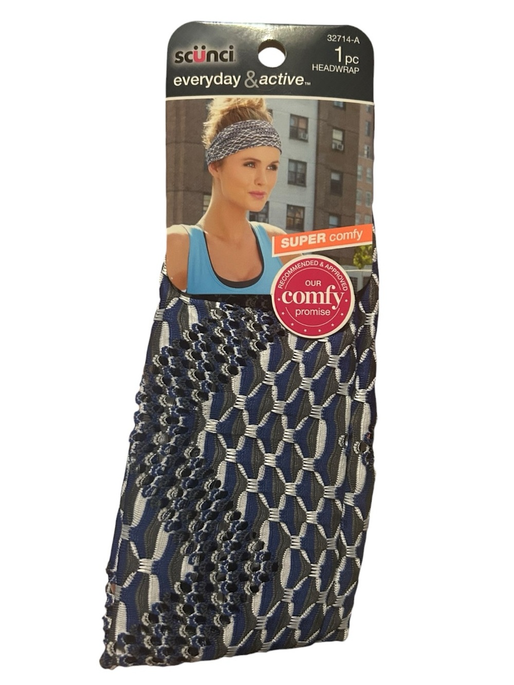 Scunci Everyday & Active
Headwrap Blue Gray White
